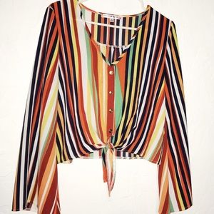 Colorful striped blouse!